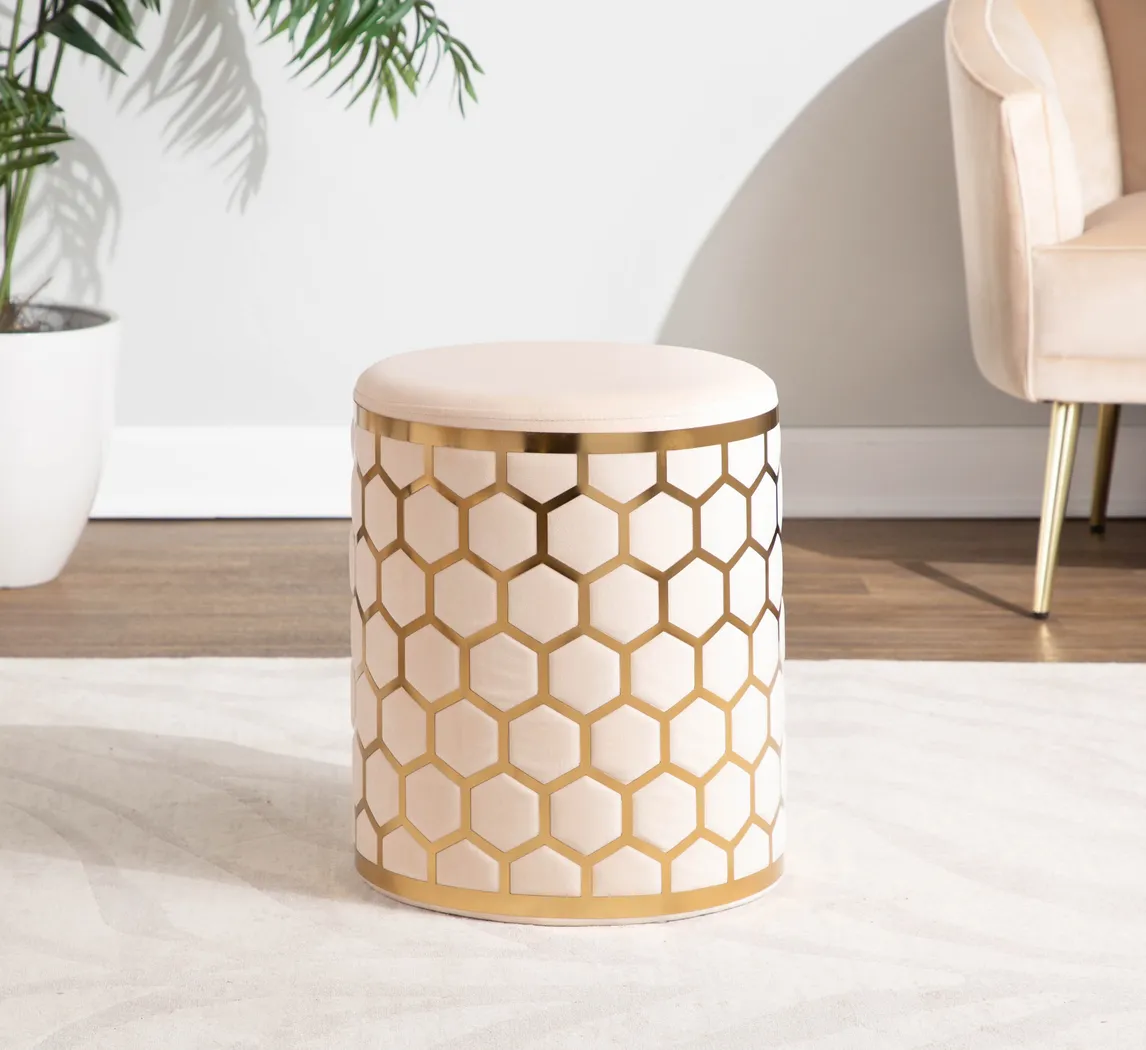 Vinesville Cream Ottoman - Thumbnail - Image 4