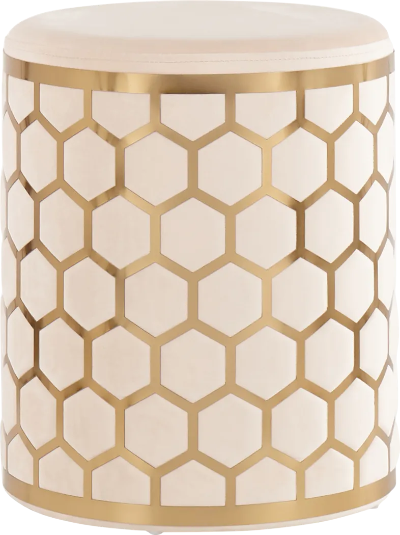 Vinesville Cream Ottoman - Thumbnail - Image 1