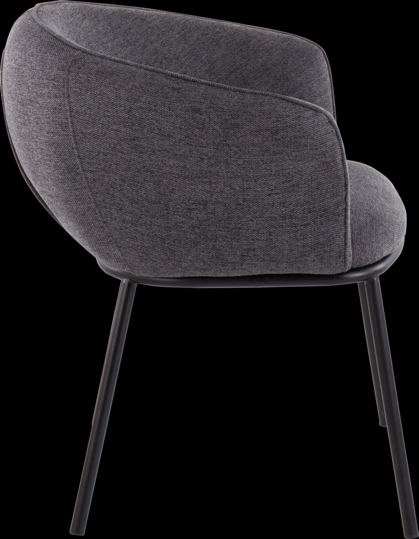 Vinevale Charcoal Side Chair - Thumbnail - Image 2