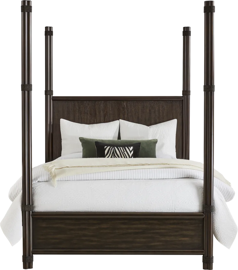 Vineyard Estates Brown 7 Pc King Poster Bedroom - Thumbnail - Image 2