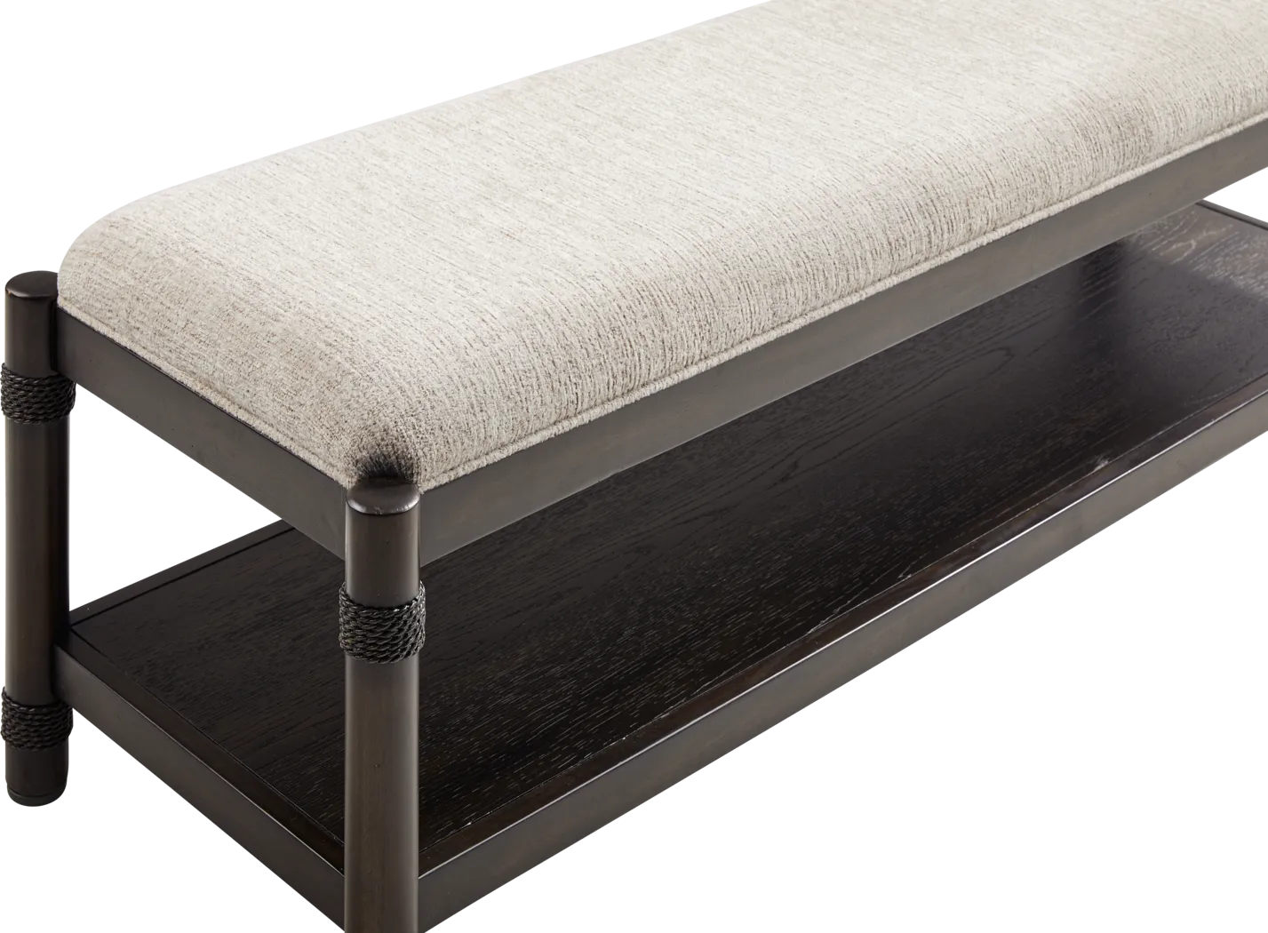 Vineyard Estates Brown Upholstered Bench - Thumbnail - Image 3