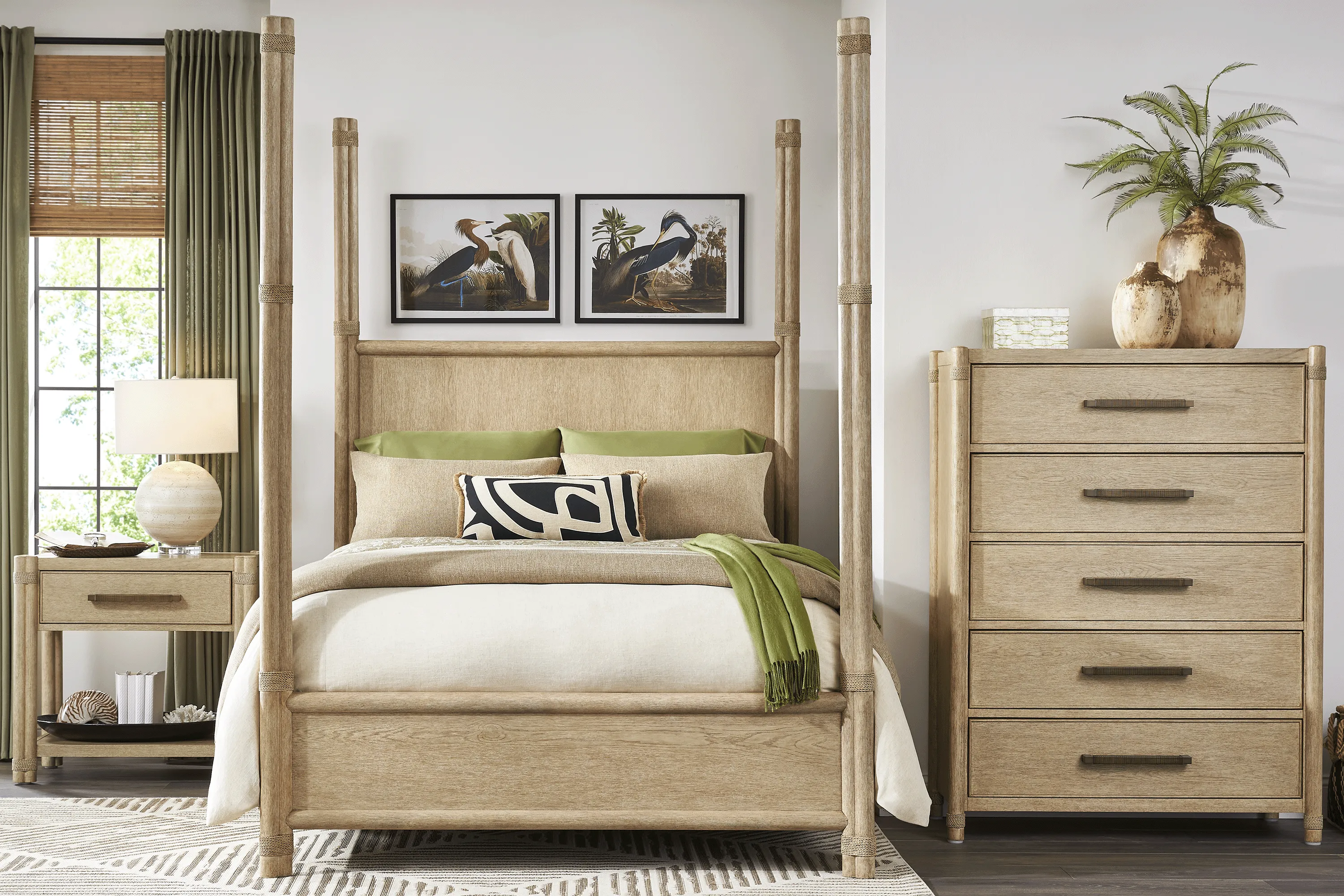 Vineyard Estates Natural 3 Pc King Poster Bed - Thumbnail - Image 2