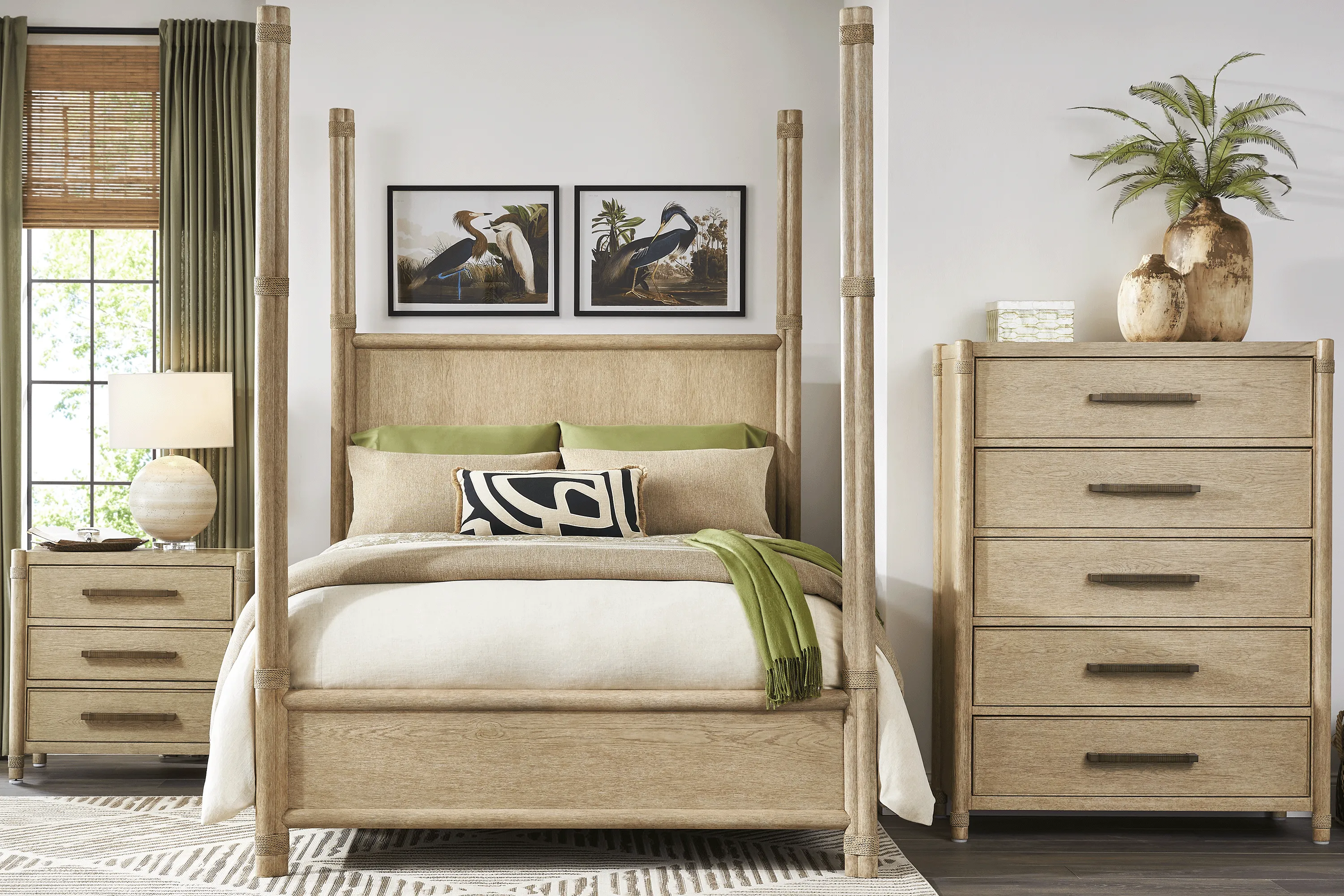 Vineyard Estates Natural 5 Pc Queen Poster Bedroom - Thumbnail - Image 1