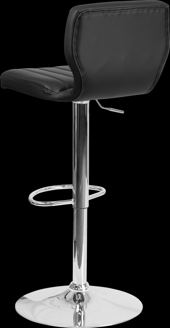 Vinnie Black Adjustable Swivel Barstool - Thumbnail - Image 3