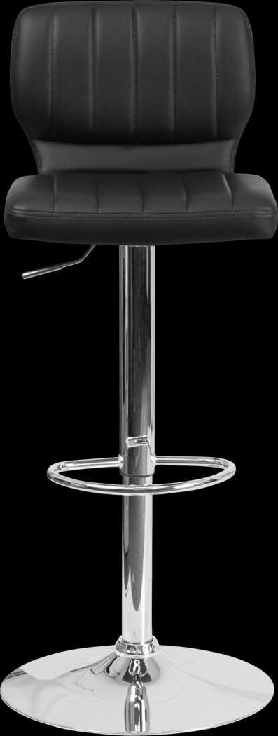 Vinnie Black Adjustable Swivel Barstool - Thumbnail - Image 4