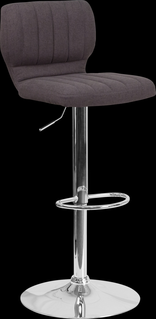 Vinnie Charcoal Adjustable Swivel Barstool - Thumbnail - Image 1
