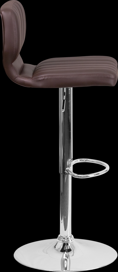 Vinnie Chocolate Adjustable Swivel Barstool - Thumbnail - Image 2