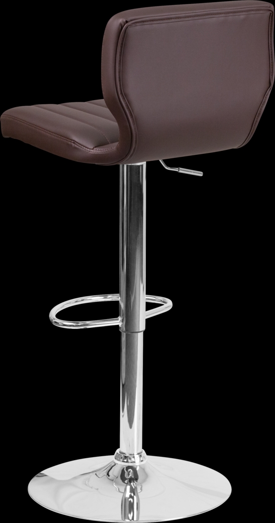 Vinnie Chocolate Adjustable Swivel Barstool - Thumbnail - Image 3