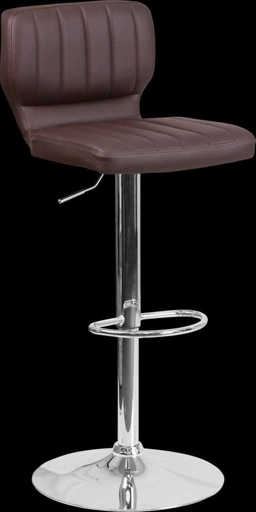 Vinnie Chocolate Adjustable Swivel Barstool - Thumbnail - Image 1