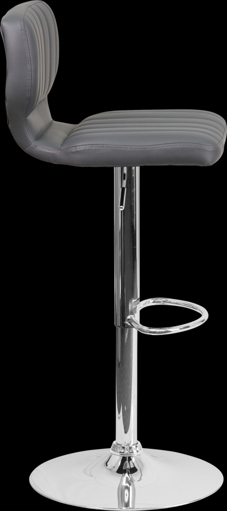 Vinnie Dark Gray Adjustable Swivel Barstool - Thumbnail - Image 2
