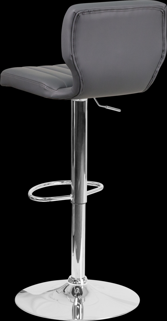 Vinnie Dark Gray Adjustable Swivel Barstool - Thumbnail - Image 3