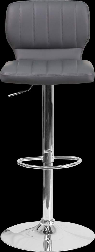 Vinnie Dark Gray Adjustable Swivel Barstool - Thumbnail - Image 4