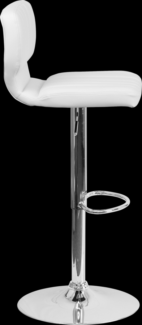 Vinnie White Adjustable Swivel Barstool - Thumbnail - Image 2