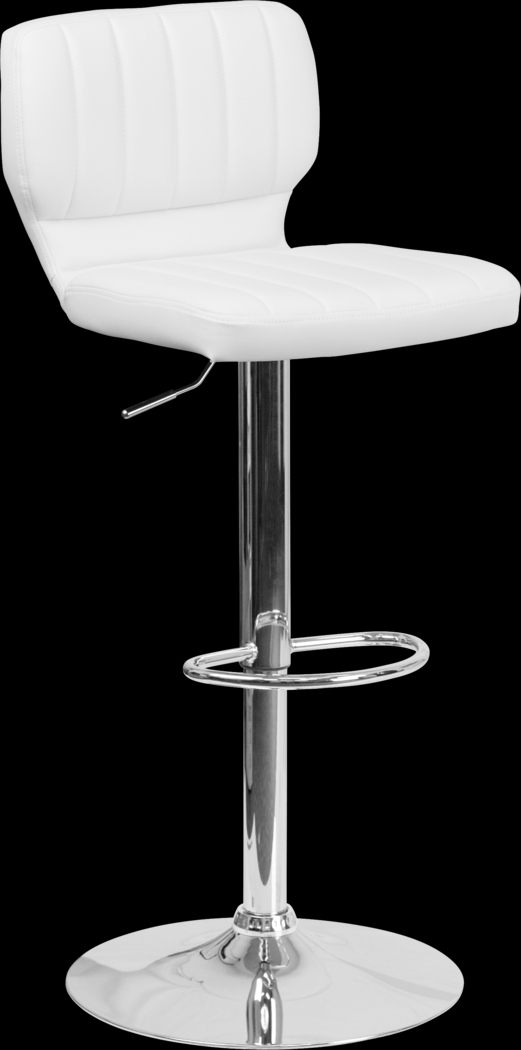 Vinnie White Adjustable Swivel Barstool - Thumbnail - Image 1