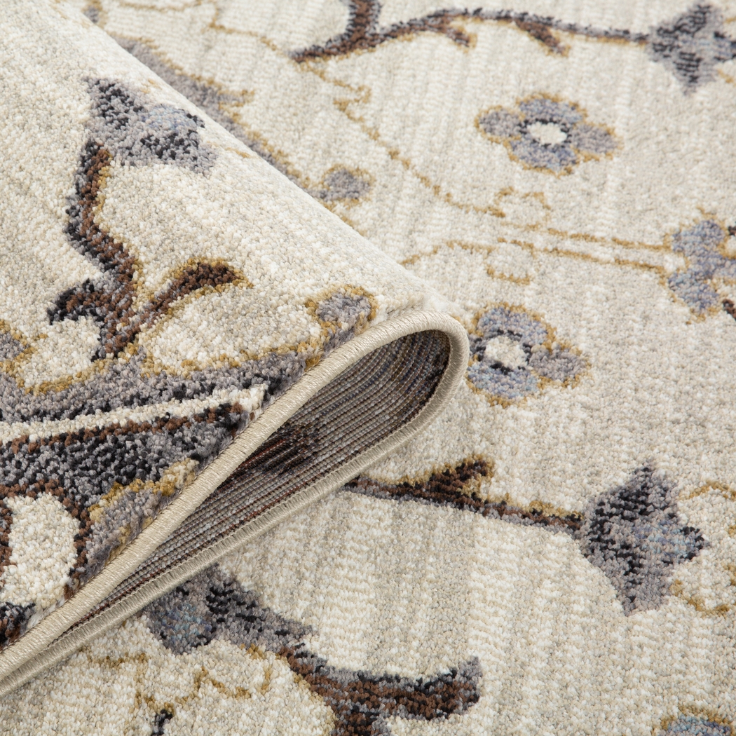 Vinrue Ivory/Blue 5'3 x 7'6 Rug - Thumbnail - Image 4