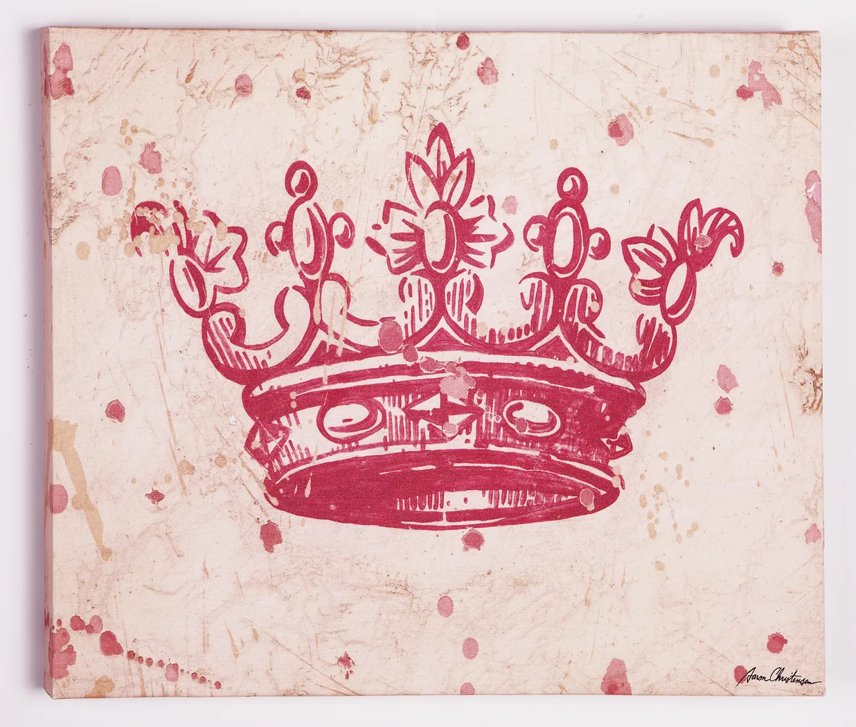 Vintage Crown Pink Artwork - Thumbnail - Image 1