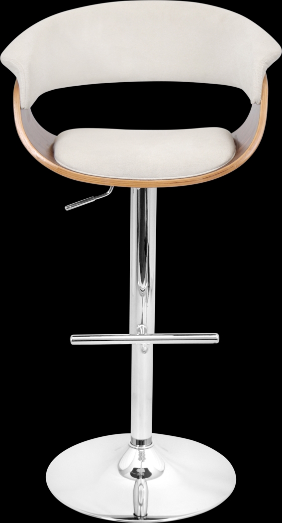 Vintage Mod Cream Adjustable Barstool - Thumbnail - Image 4