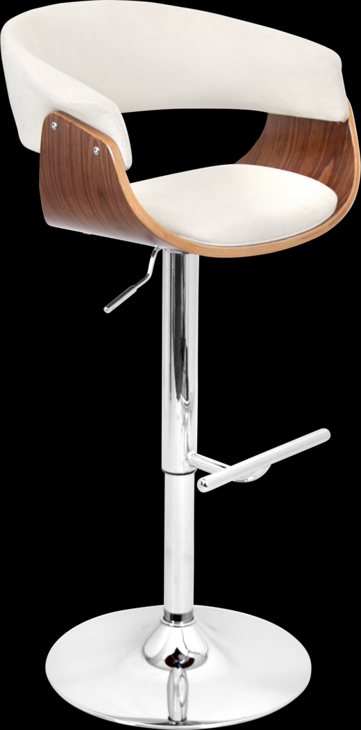 Vintage Mod Cream Adjustable Barstool - Thumbnail - Image 1