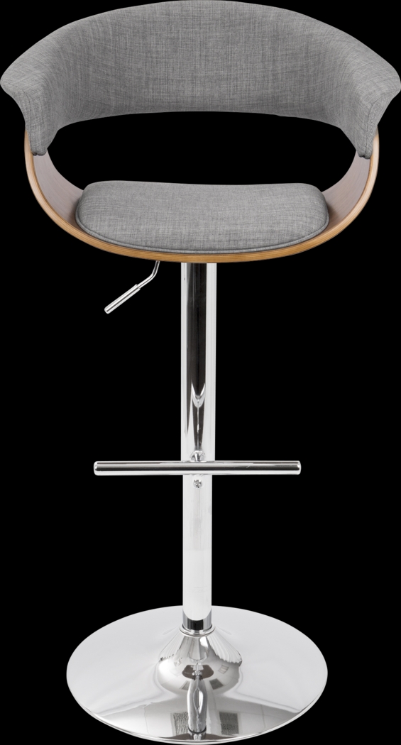 Vintage Mod Gray Adjustable Barstool - Thumbnail - Image 3
