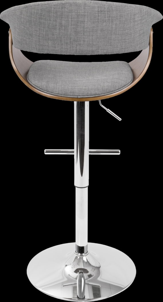 Vintage Mod Gray Adjustable Barstool - Thumbnail - Image 4