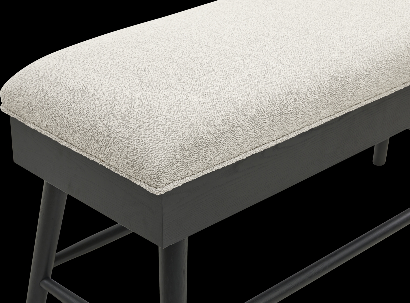 Viola Black Counter Height Storage Bench - Thumbnail - Image 2