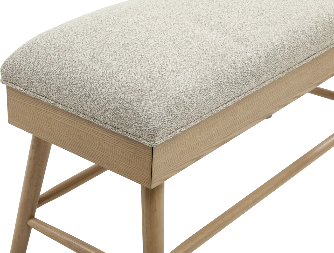 Viola Light Oak Finish Counter Height Storage Bench - Thumbnail - Image 2