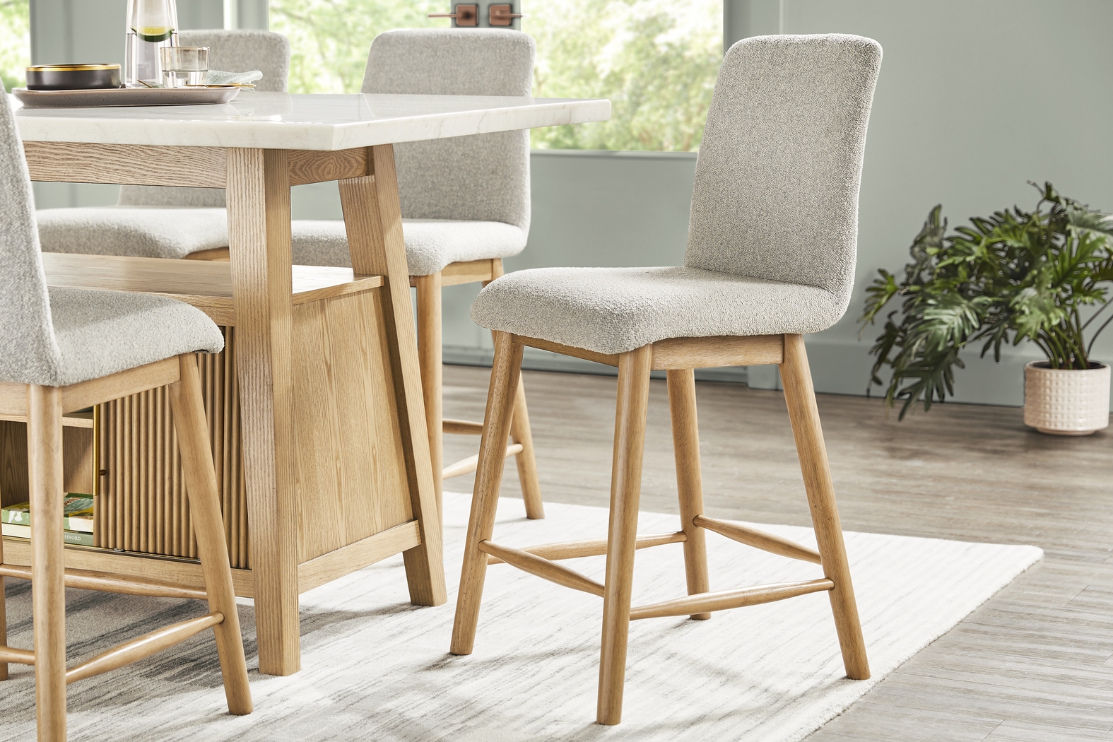 Viola Natural Counter Height Stool - Thumbnail - Image 4