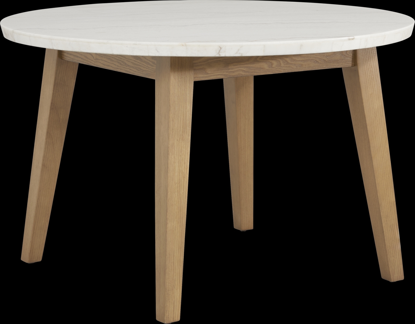 Viola Natural Round Marble Top Dining Table - Thumbnail - Image 1