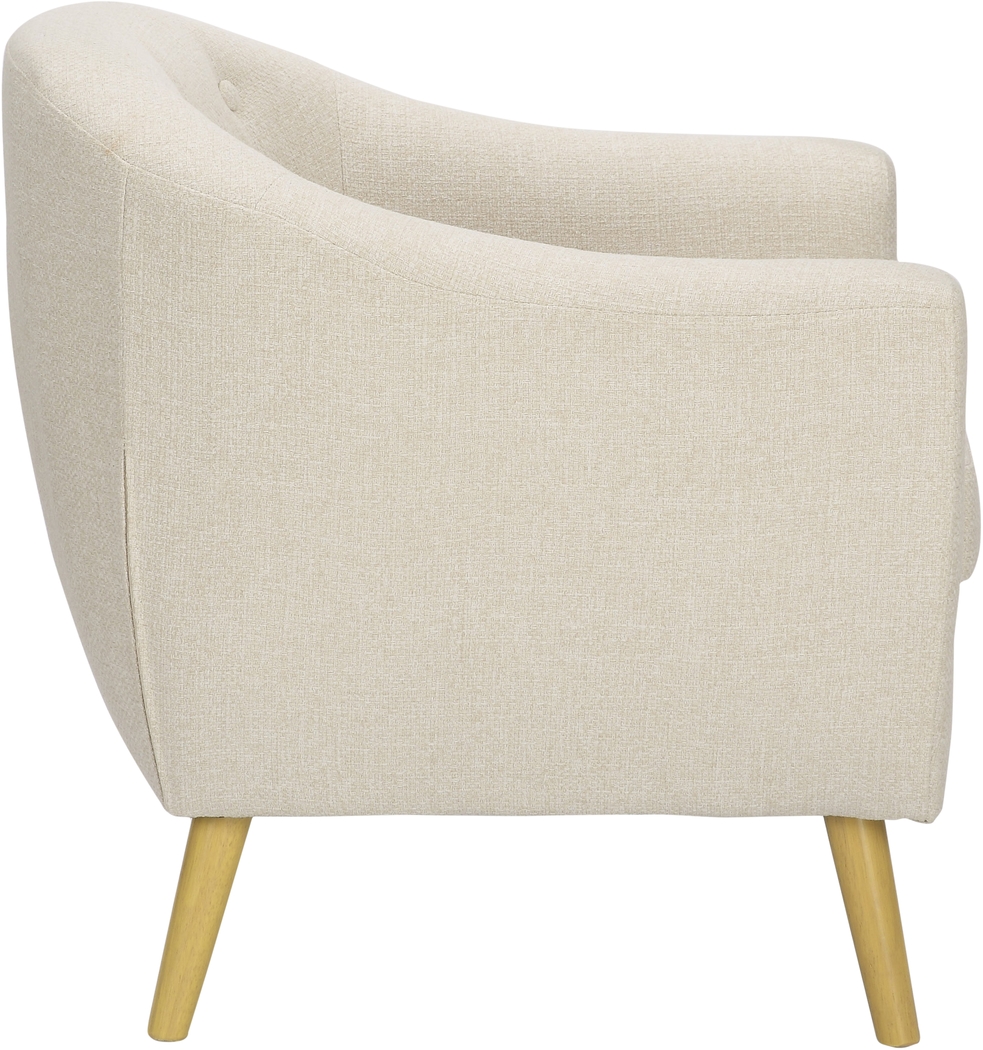 Violwell Cream Accent Chair - Thumbnail - Image 3