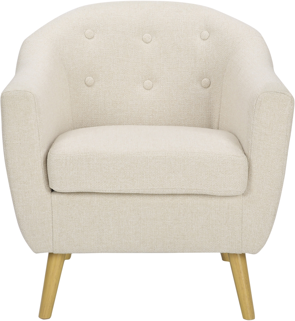 Violwell Cream Accent Chair - Thumbnail - Image 5