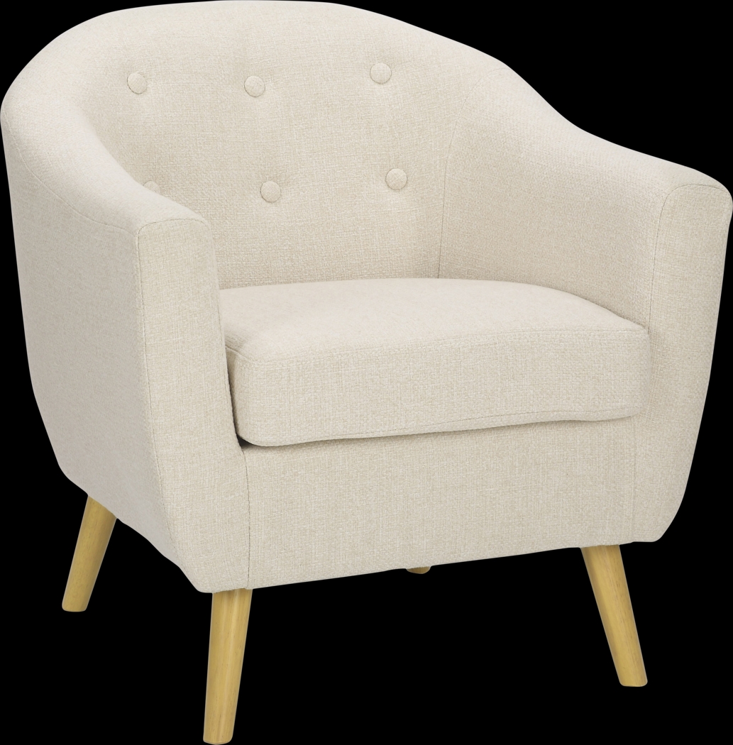 Violwell Cream Accent Chair - Thumbnail - Image 1