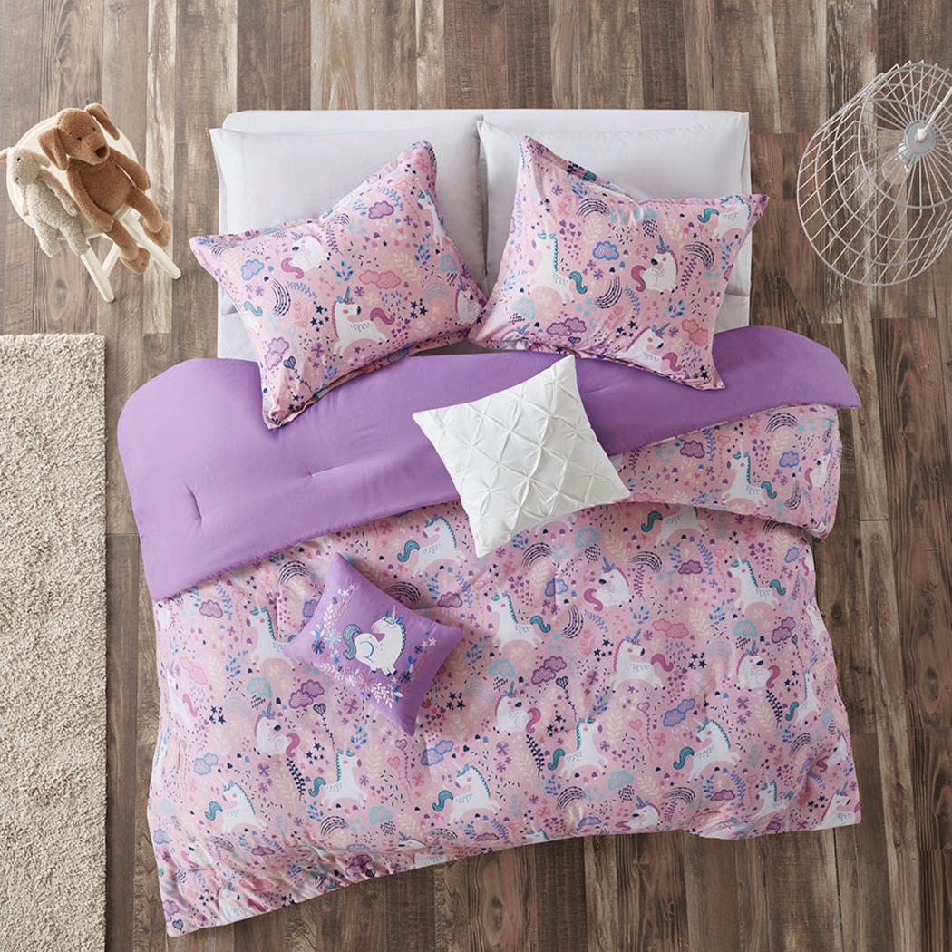 Vireo Pink Twin Comforter Set - Thumbnail - Image 10
