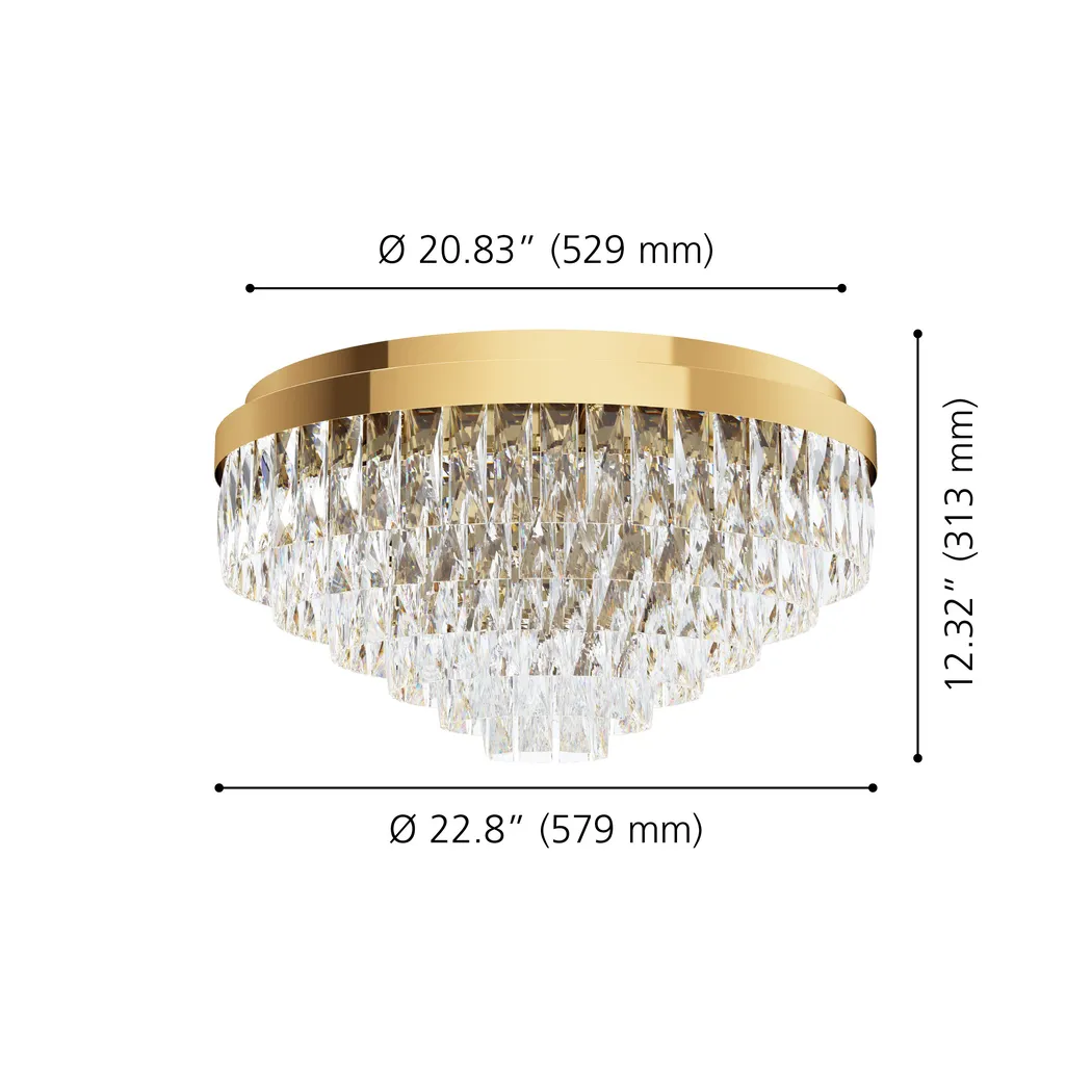 Virgil Sea Gold Flush Mount - Thumbnail - Image 4