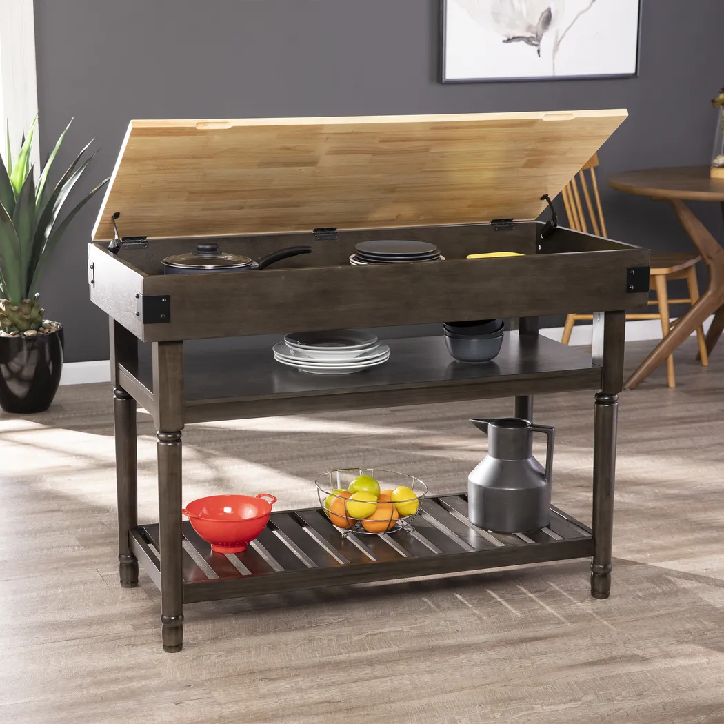 Virginanna Natural Kitchen Island - Image 6
