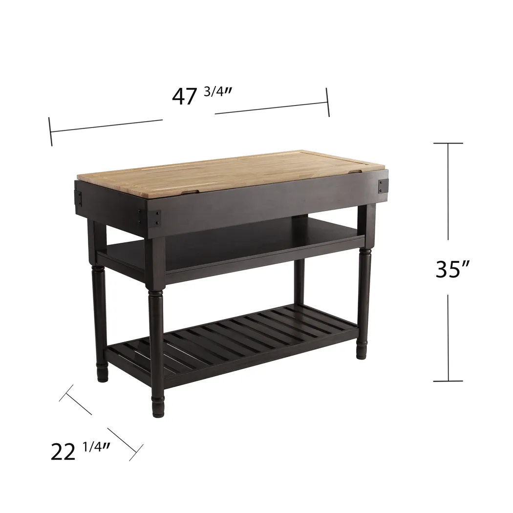 Virginanna Natural Kitchen Island - Image 7