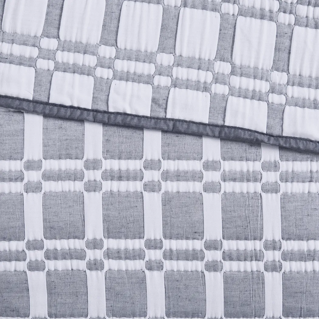 Viriole Gray 3 Pc Full/Queen Coverlet Set - Thumbnail - Image 9