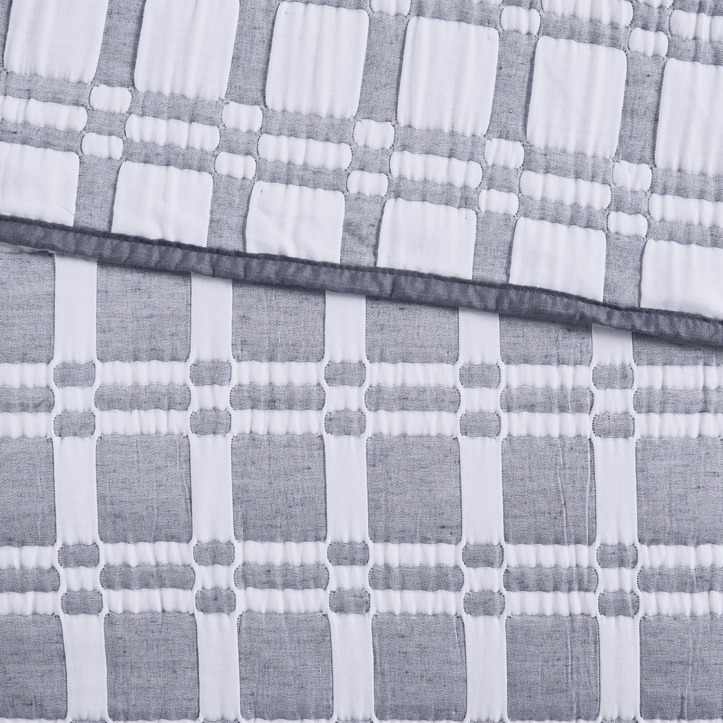 Viriole Gray 3 Pc King/California King Coverlet Set - Thumbnail - Image 9