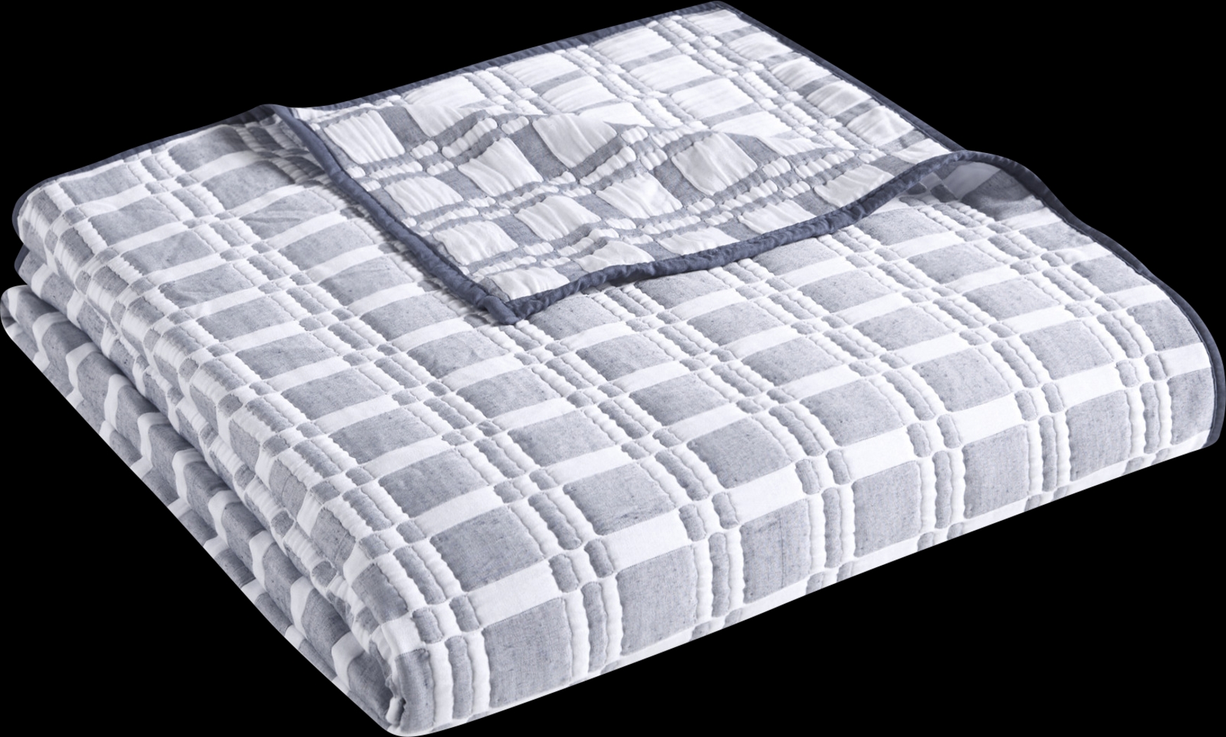 Viriole Gray 3 Pc King/California King Coverlet Set - Thumbnail - Image 5