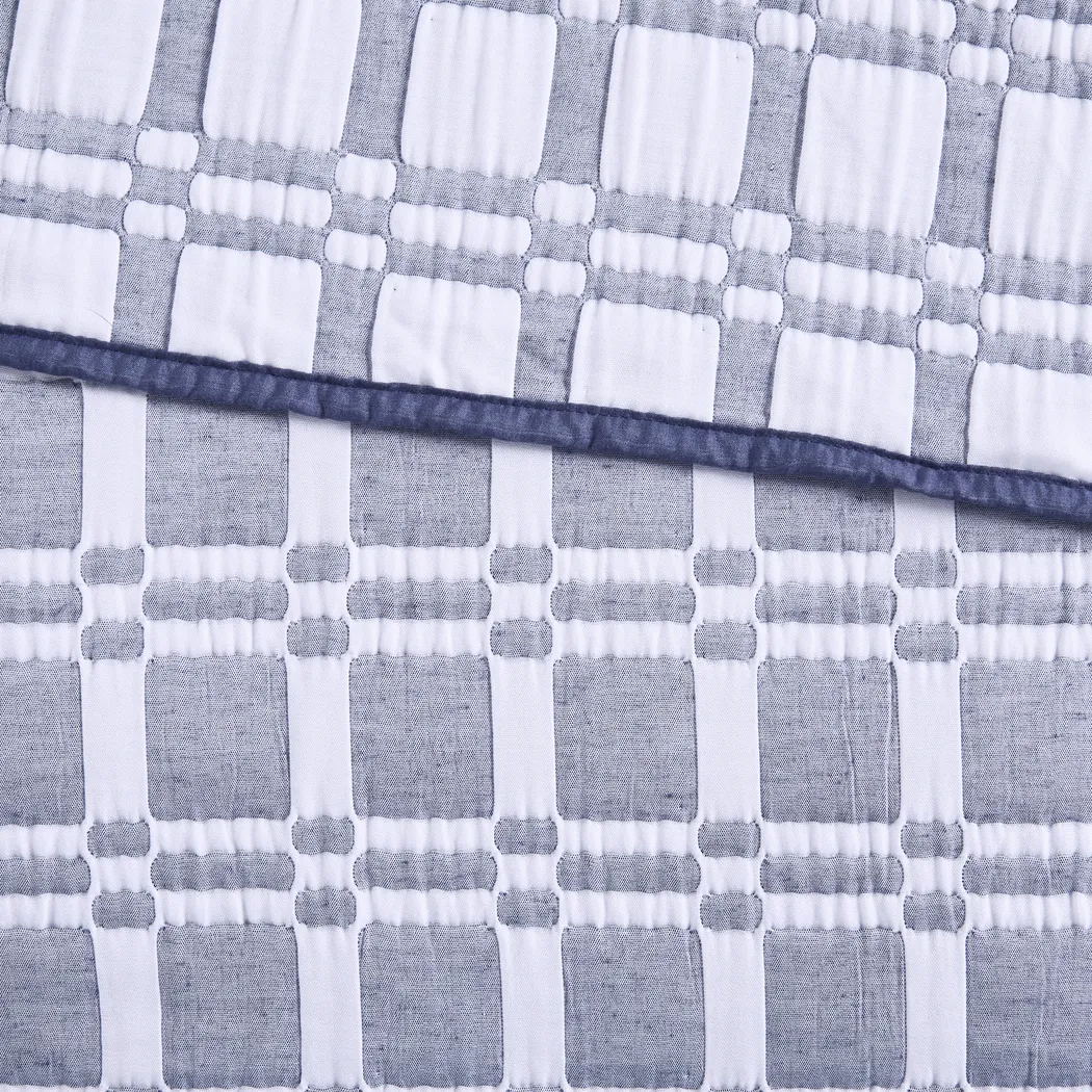 Viriole Indigo 3 Pc Full/Queen Coverlet Set - Thumbnail - Image 10