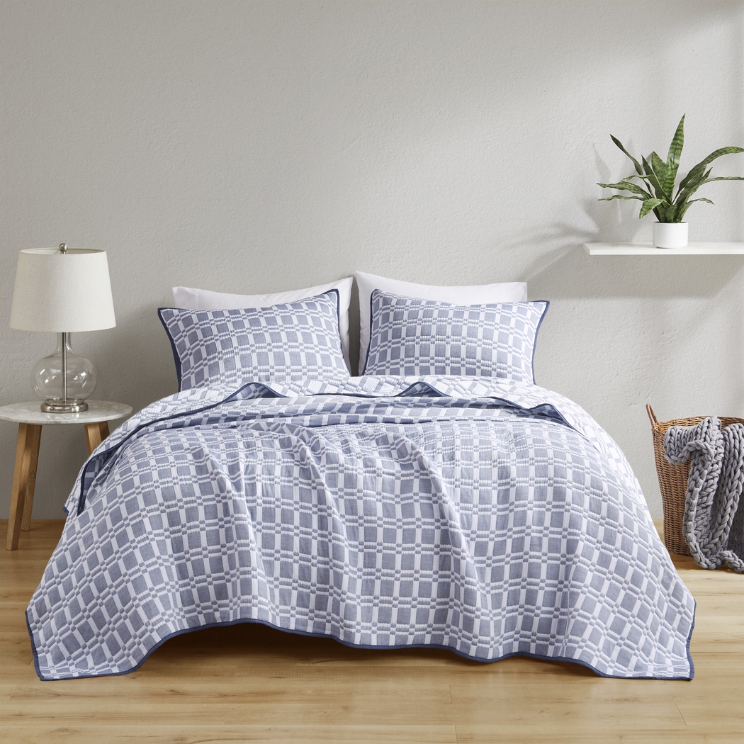 Viriole Indigo 3 Pc King/California King Coverlet Set - Thumbnail - Image 13