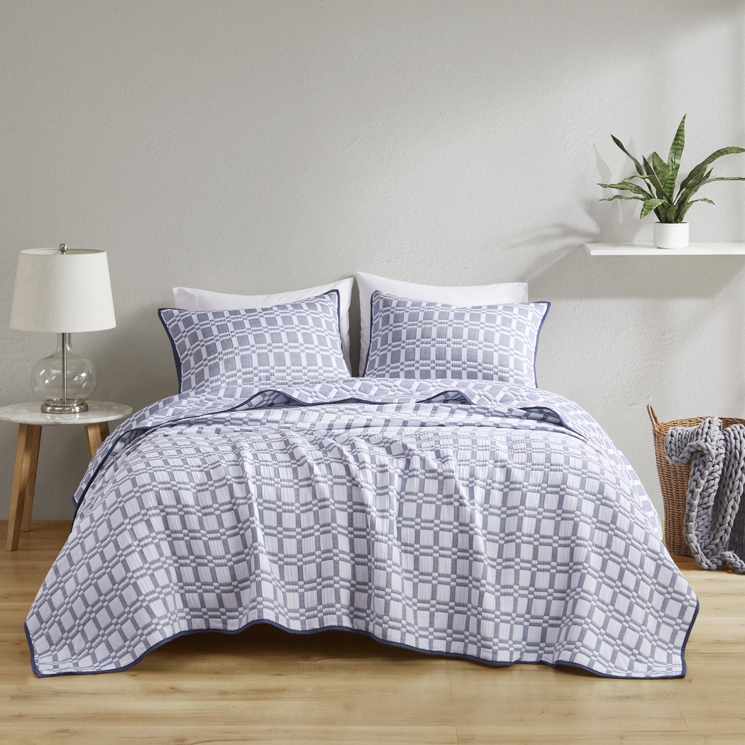 Viriole Indigo 3 Pc King/California King Coverlet Set - Thumbnail - Image 16