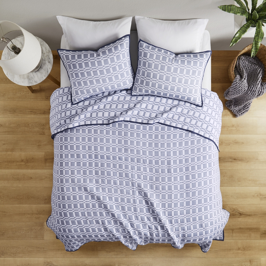 Viriole Indigo 3 Pc King/California King Coverlet Set - Thumbnail - Image 18