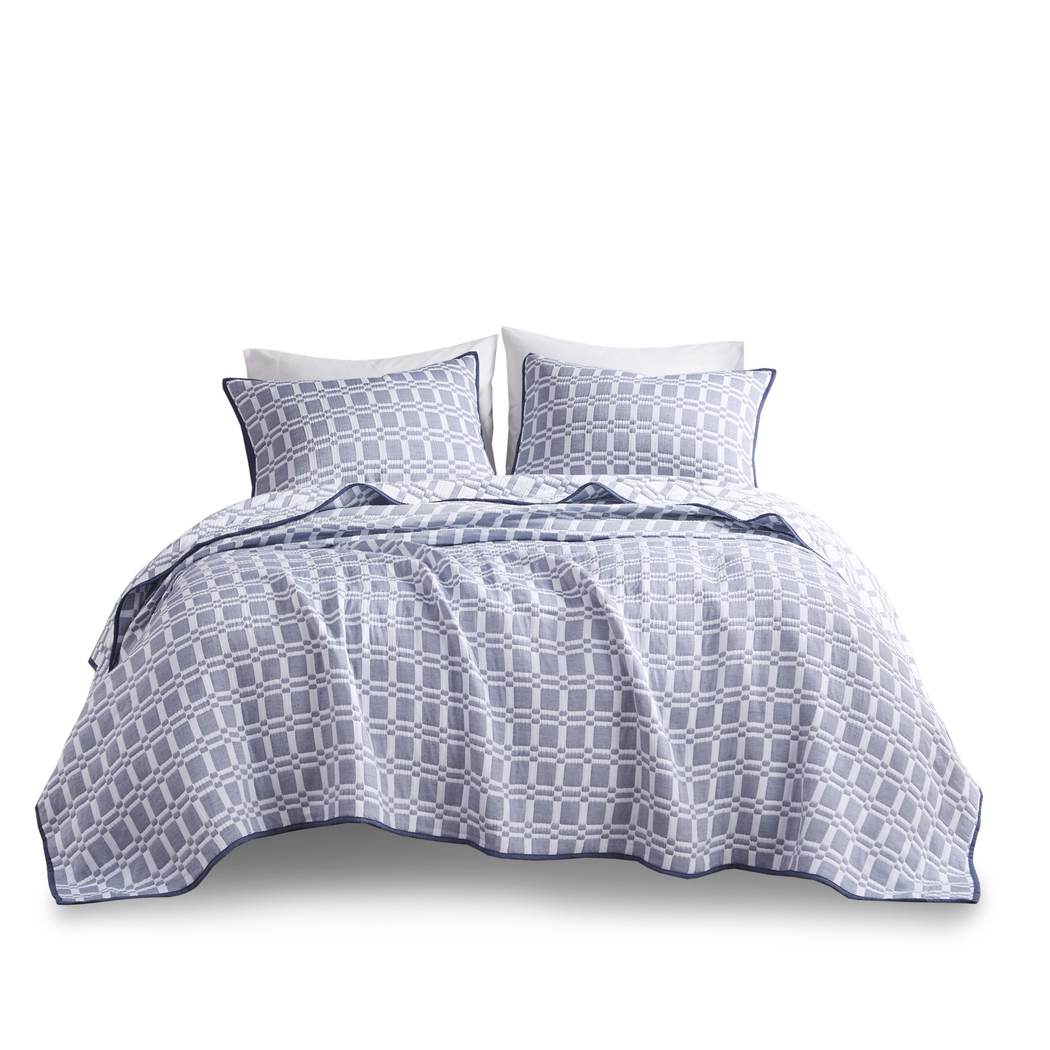 Viriole Indigo 3 Pc King/California King Coverlet Set - Thumbnail - Image 5