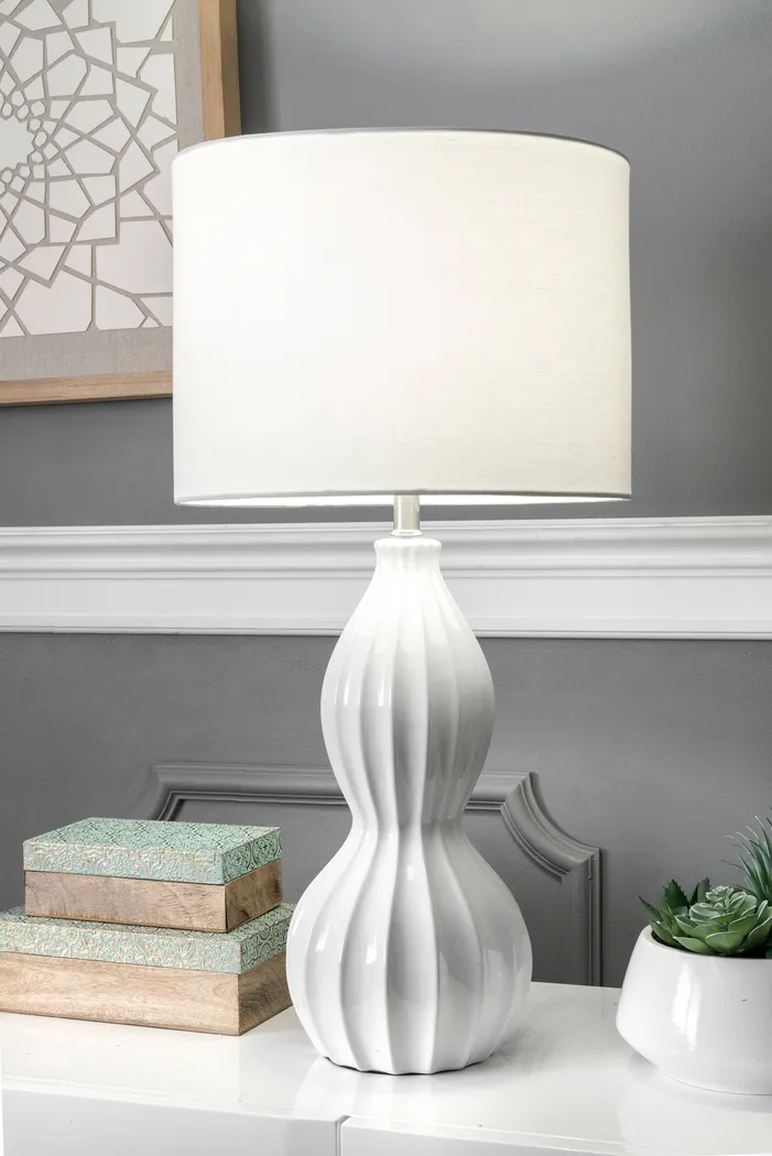 Virkler Cream Lamp - Thumbnail - Image 2