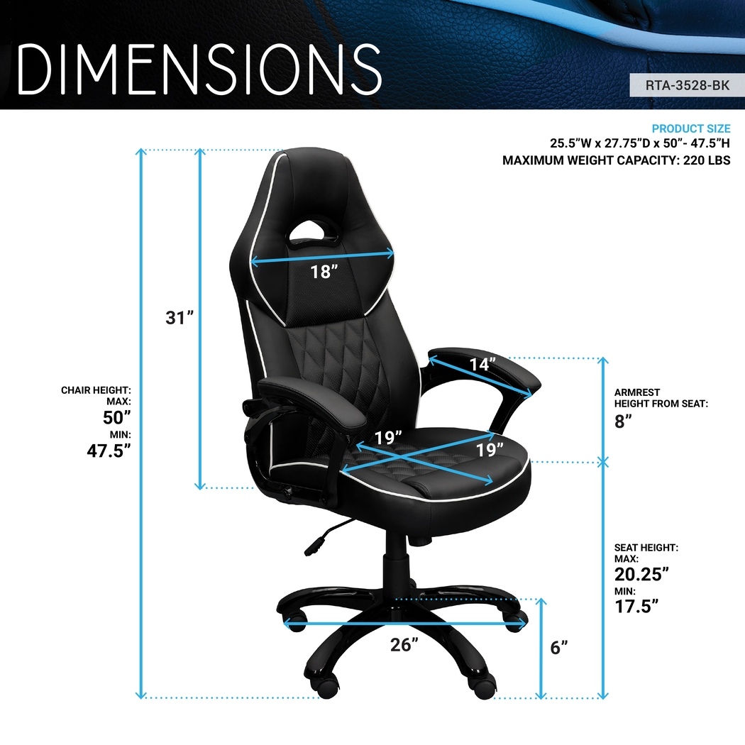 Virsor Black Office Chair - Thumbnail - Image 4