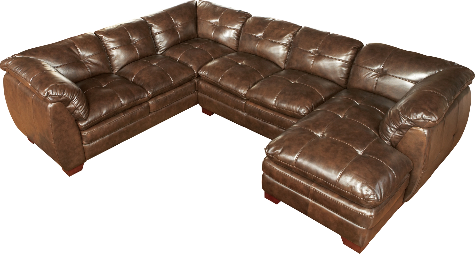 Visconti Tobacco Right 3 Pc Sectional - Thumbnail - Image 1