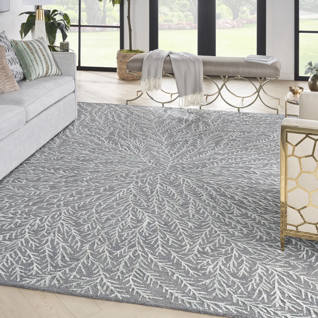 Vista Valley Gray 7'9 x 9'9 Rug - Thumbnail - Image 2