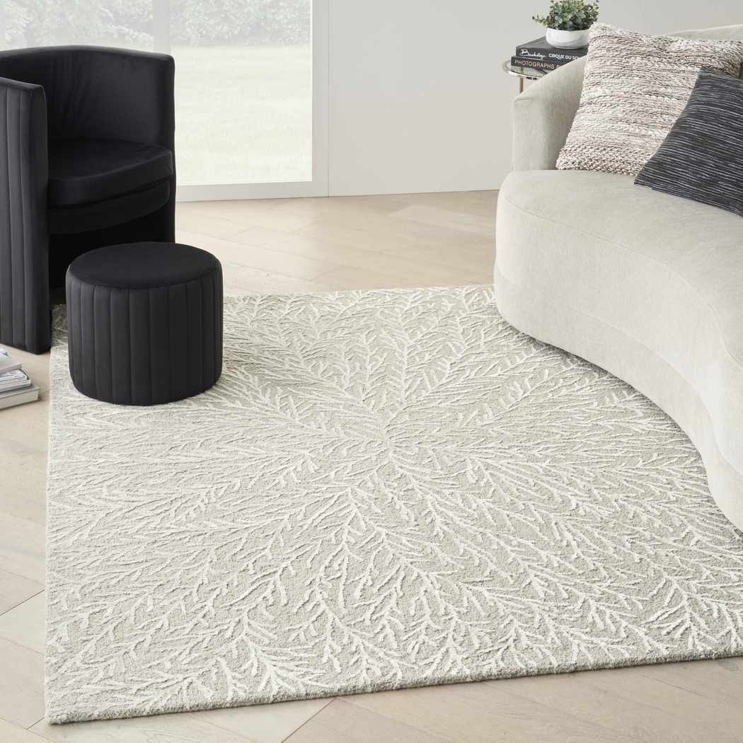 Vista Valley Ivory 5'3" x 7'3" Rug - Thumbnail - Image 6