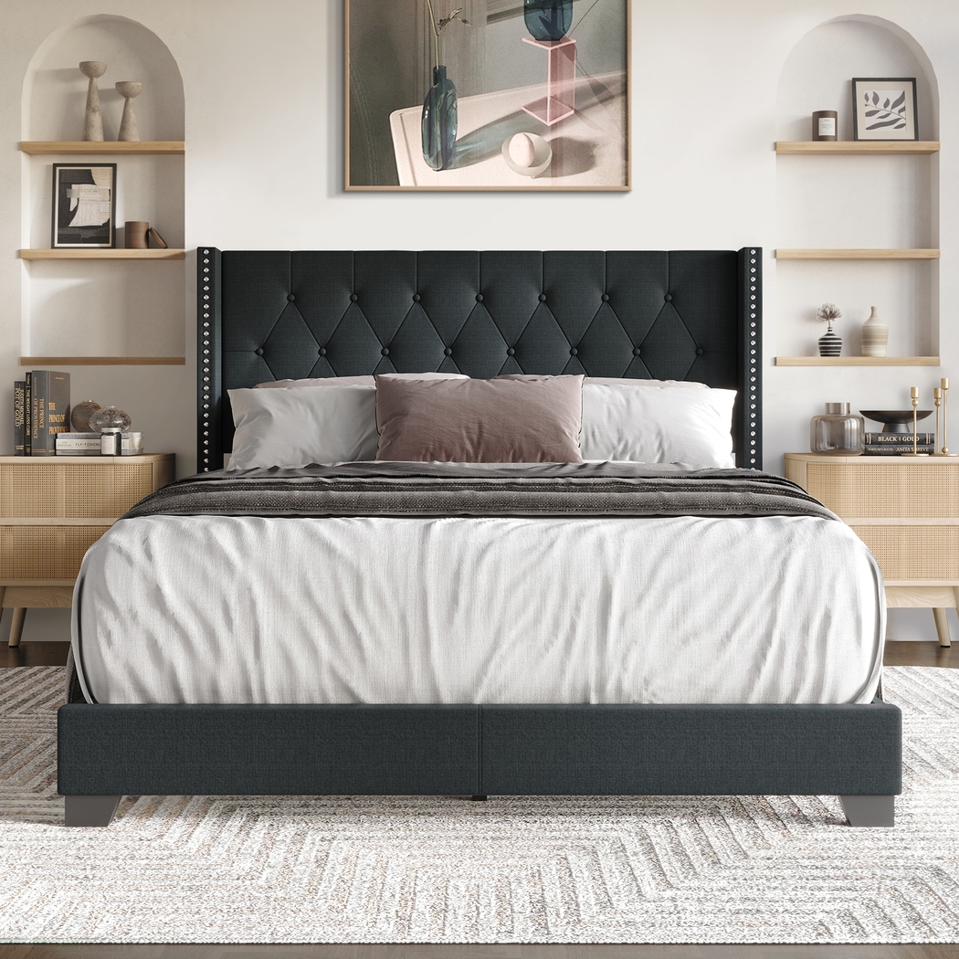 Vistalane Dark Gray Queen Bed - Thumbnail - Image 2