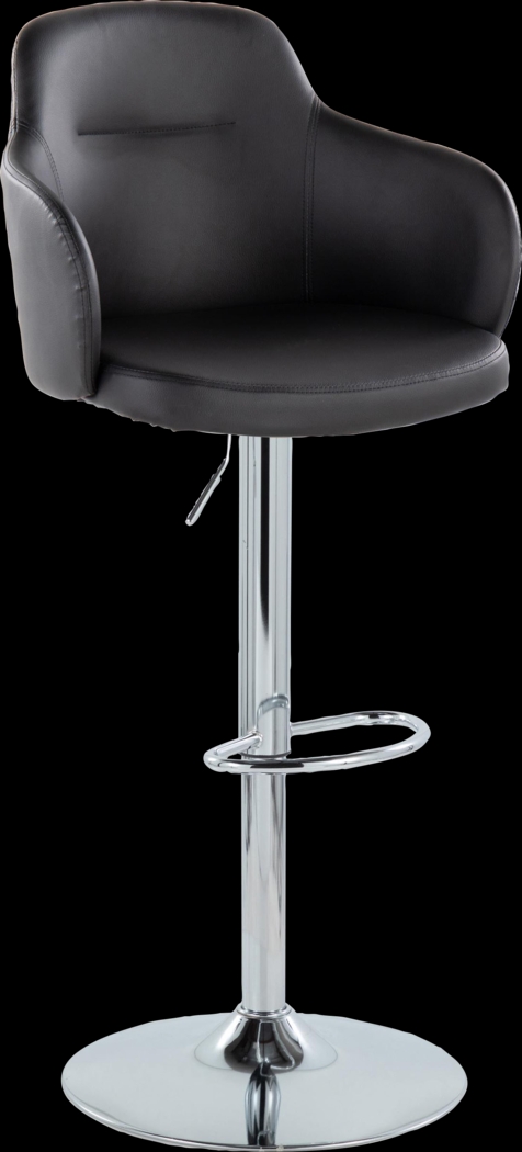 Vitadale II Black Adjustable Barstool, Set of 2 - Thumbnail - Image 4